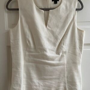 Ann Taylor Ivory sleeveless blouse/shell